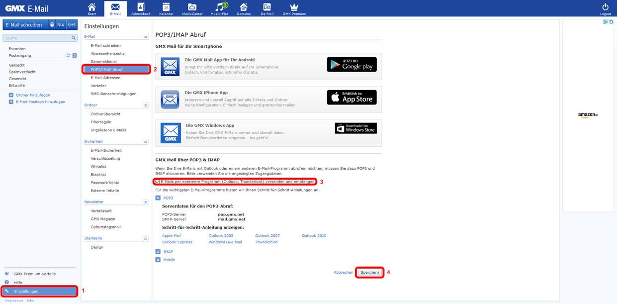 Gmx fehlgeschlagen login Email app